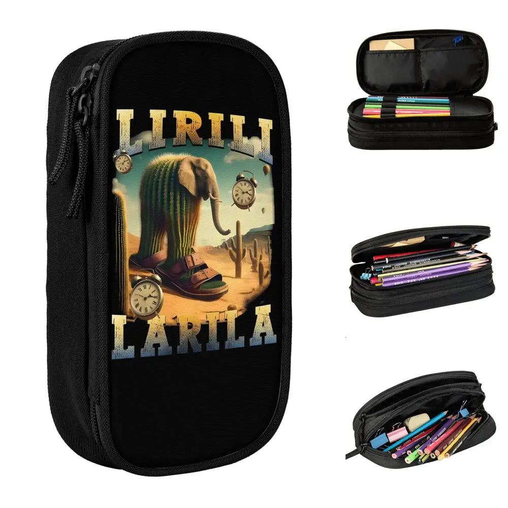 Italian Brainrot Tralalero Tralala Pencil Cases Pencil Pouch Pen Box for Student Big Capacity Bag School Supplies Stationery