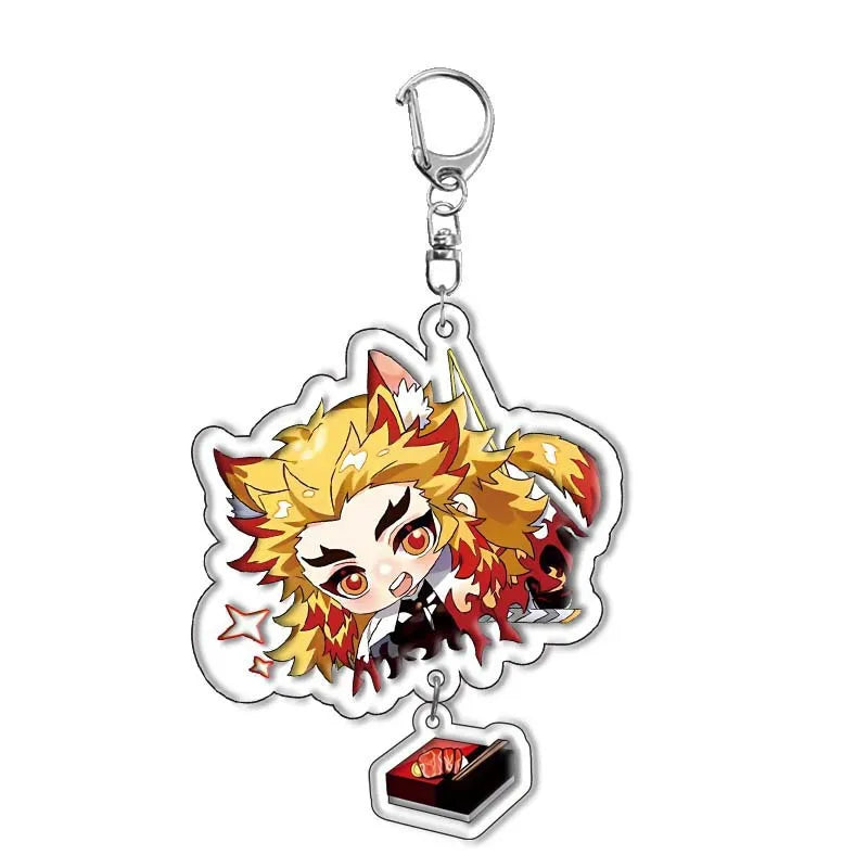 Demon Slayer Blade Charcoal Zhilang You Bean Acrylic Keychain Anime Peripheral High Beauty Backpack Fashion Toys Anime Frind