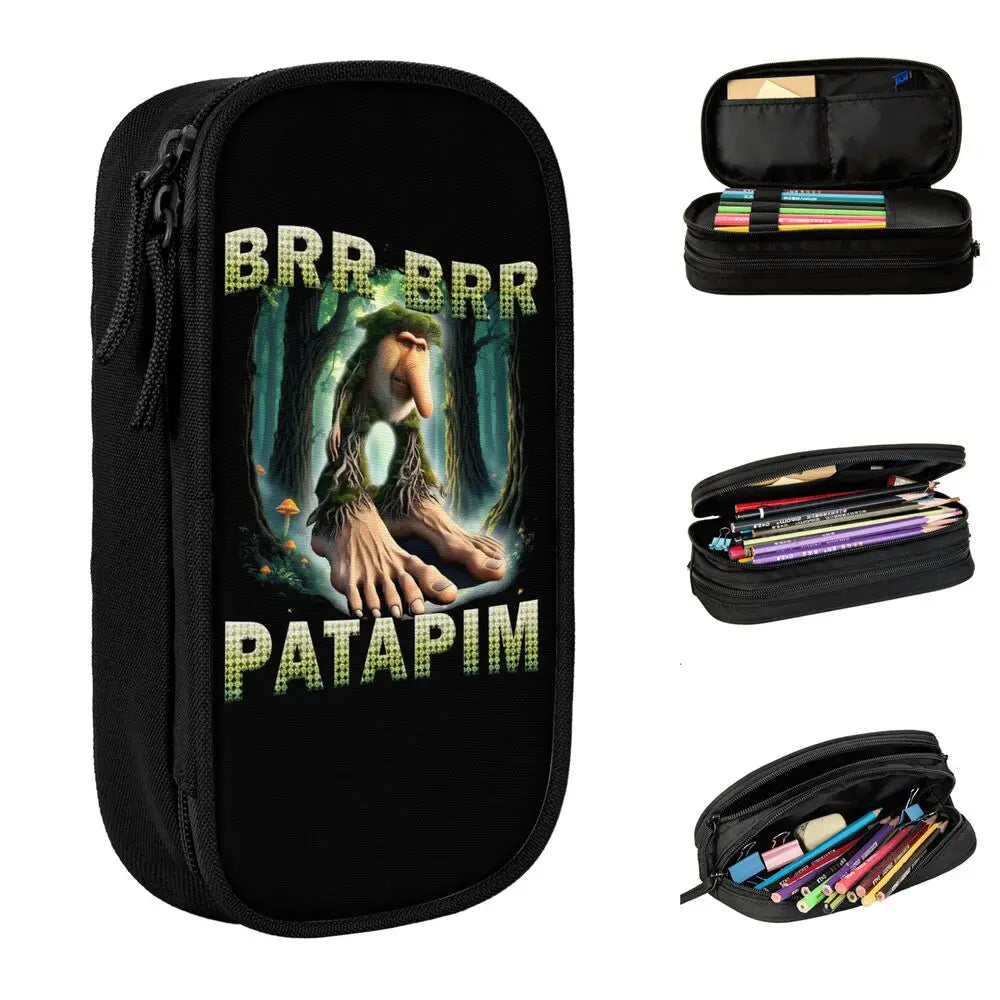 Italian Brainrot Tralalero Tralala Pencil Cases Pencil Pouch Pen Box for Student Big Capacity Bag School Supplies Stationery