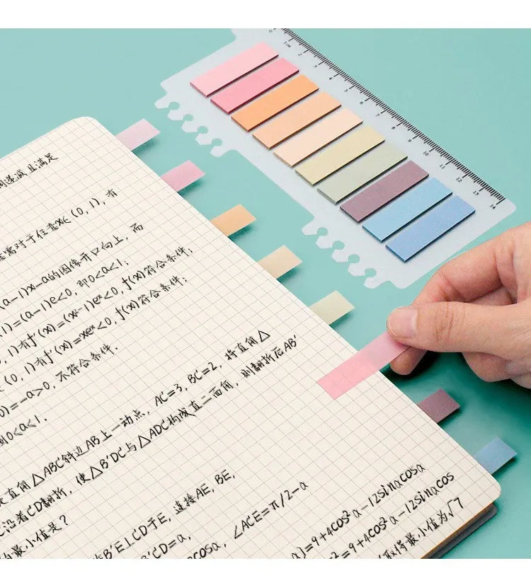 6 Series Colorful Self-Adhesive Sticky Notes Memo Pad - Office & School Supplies - Bookmark Point-It Marker Memo Sticker Paper