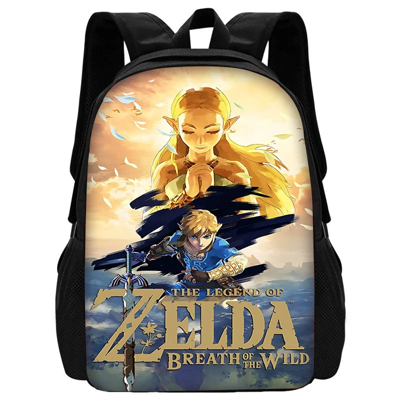 Child School The Legends of Zeldas Backpack with Lunch Bags ,Pencil Bags ,School Bags for Boys Girls Best Gift