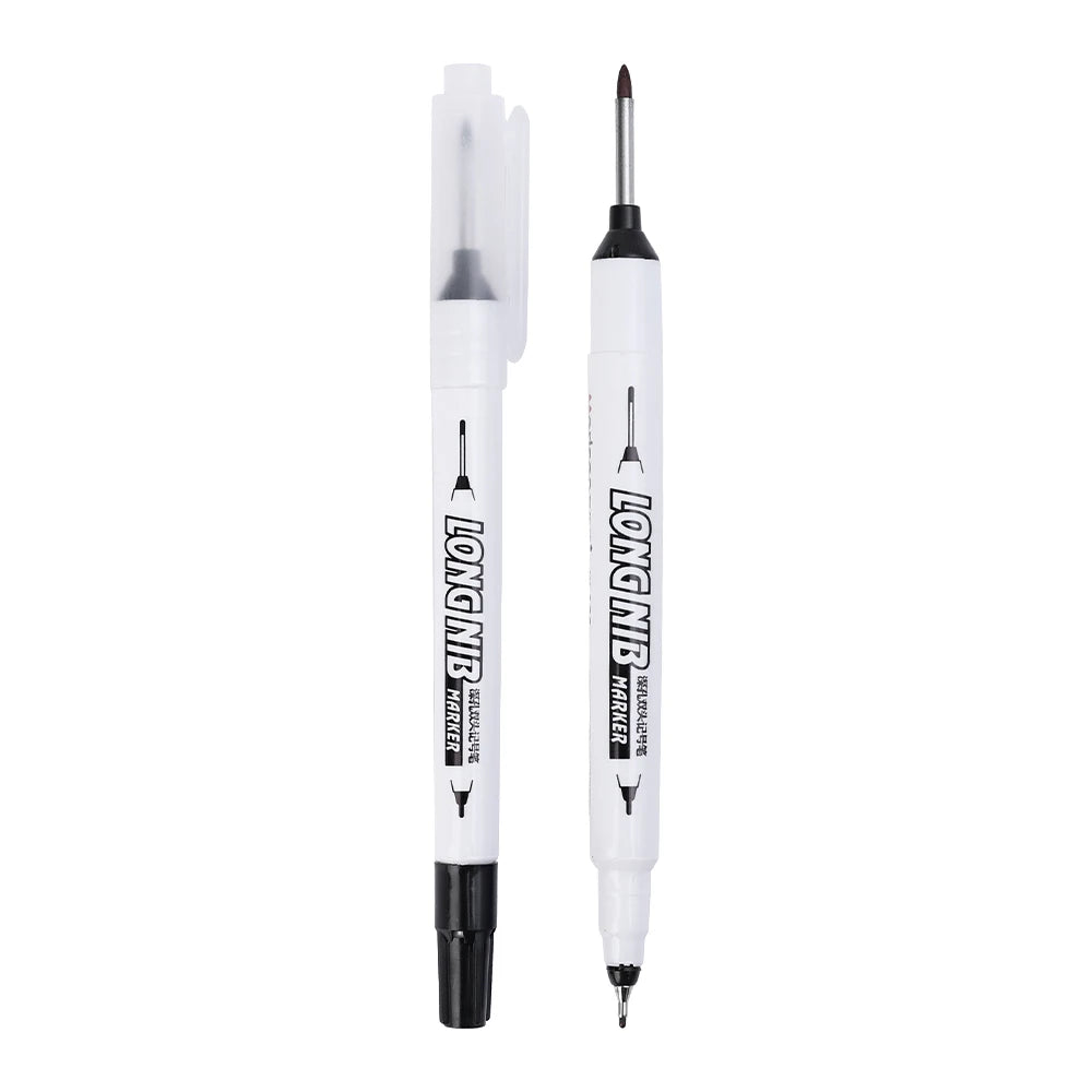 1-3PCS 20mm Deep Hole Long Nib Head Markers Bathroom Woodworking Decoration Permanent Marker Pencil Tools Metal Perforating Pen