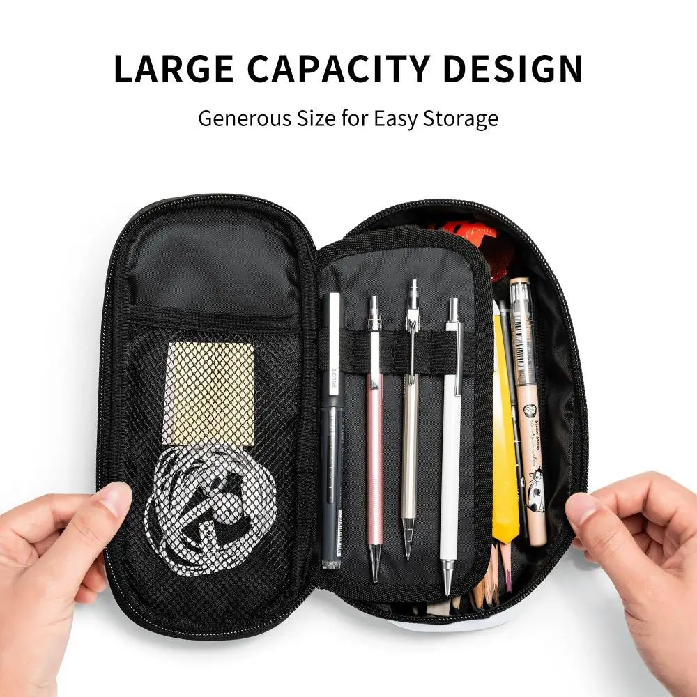 Custom One P-Pieces Cute Pencil Case Boys Girls Large Capacity Straw Hat Pirates Skull Pencil Bag Students Stationery